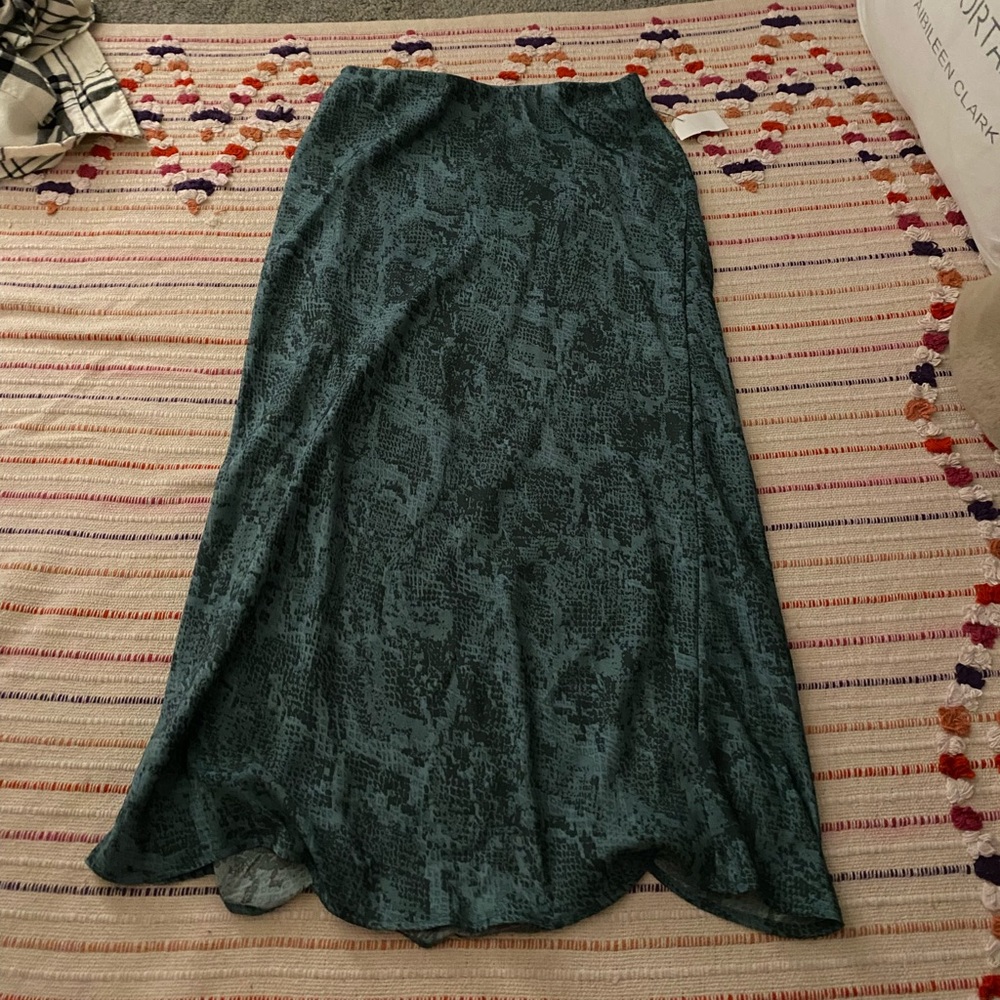 Snake print maxi skirt
